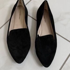 Gianni Bini Black Suede Pointed Toe Loafers
